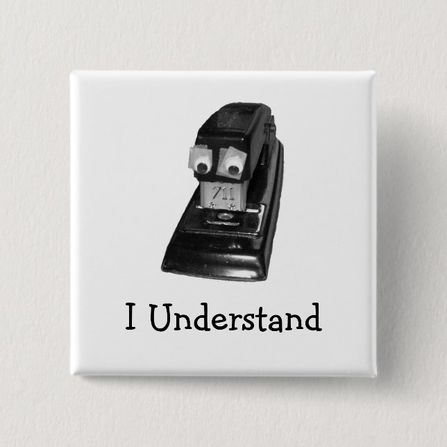 Badge Carré 5 Cm PièceTypeStapler (Devant)