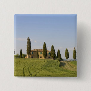 Badge Carré 5 Cm Pienza, Val d'Orcia, province de Sienne, Toscane,