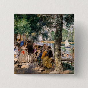 Badge Carré 5 Cm Pierre-Auguste Renoir - Baignade sur la Seine