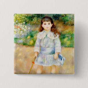 Badge Carré 5 Cm Pierre-Auguste Renoir - Enfant au fouet
