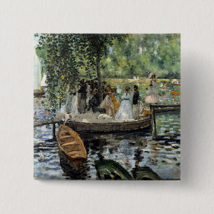 Badge Carré 5 Cm Pierre-Auguste Renoir - La Grenouillere
