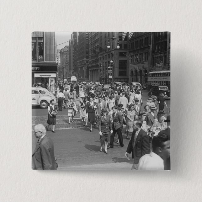 Badge Carré 5 Cm Piétons (Devant)