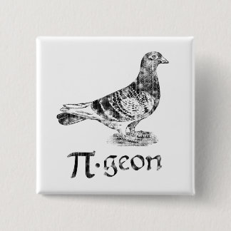 Badge Carré 5 Cm Pigeon