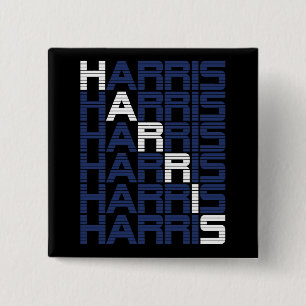Badge Carré 5 Cm piles de texte HARRIS
