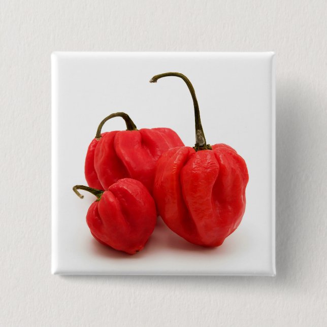 Badge Carré 5 Cm Pimento doux (Devant)