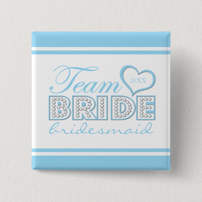 Badge Carré 5 Cm PIN BRIDESMAID | Conservation (Devant)