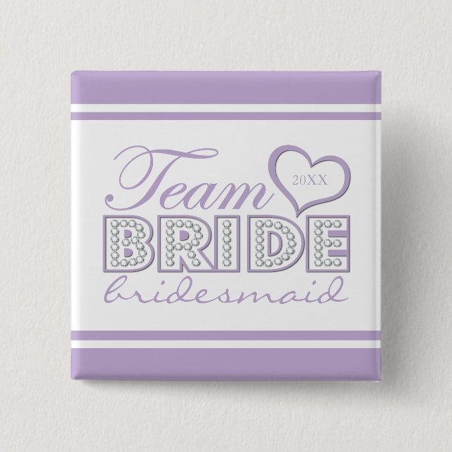Badge Carré 5 Cm PIN BRIDESMAID | Conservation (Devant)