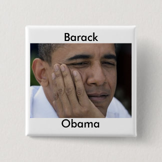 Badge Carré 5 Cm Pin de Barack Obama