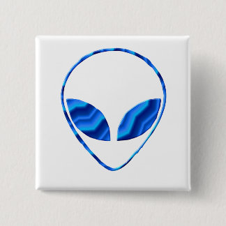 Badge Carré 5 Cm Pin de carré d'alien de Roswell