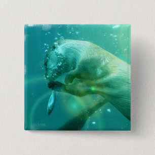 Badge Carré 5 Cm Pin de carré de loutre de natation