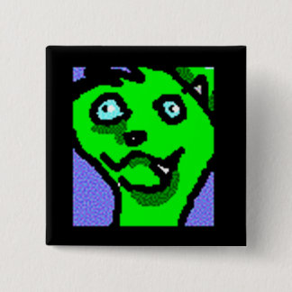 BADGE CARRÉ 5 CM PIN DE CAT DE TARDO POUR DES CHEMISES