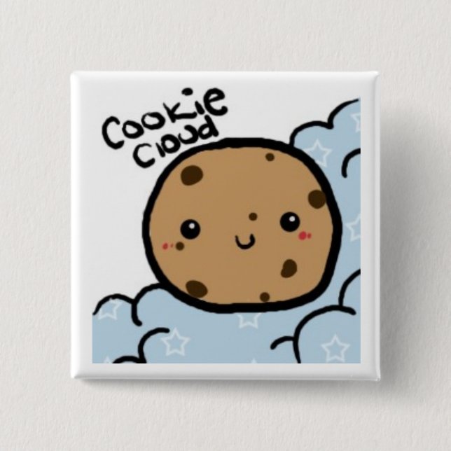 Badge Carré 5 Cm Pin de CookieCloud (Devant)