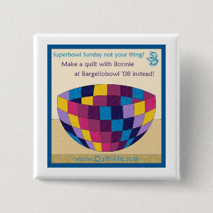 Badge Carré 5 Cm Pin de cuvette de Bargello