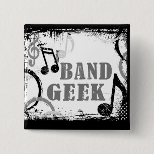 Badge Carré 5 Cm Pin de geek de bande