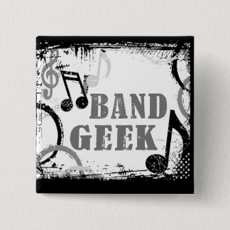 Badge Carré 5 Cm Pin de geek de bande