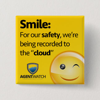 Badge Carré 5 Cm Pin de montre d'agent