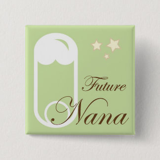 Badge Carré 5 Cm Pin de Nana de baby shower