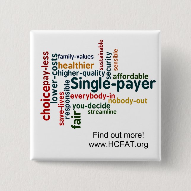 Badge Carré 5 Cm Pin de nuage de mot (Devant)