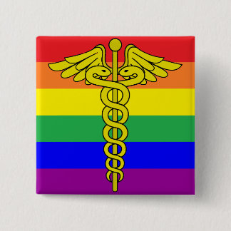 Badge Carré 5 Cm Pin de santé LGBTQ