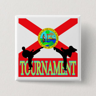 Badge Carré 5 Cm Pin de tournoi de la Floride