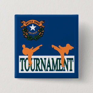 Badge Carré 5 Cm Pin de tournoi du Nevada