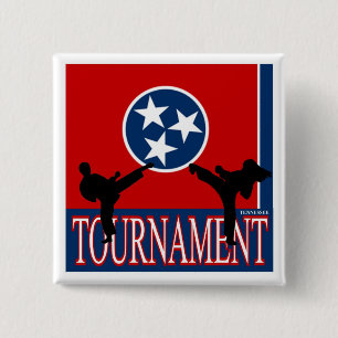 Badge Carré 5 Cm Pin de tournoi du Tennessee