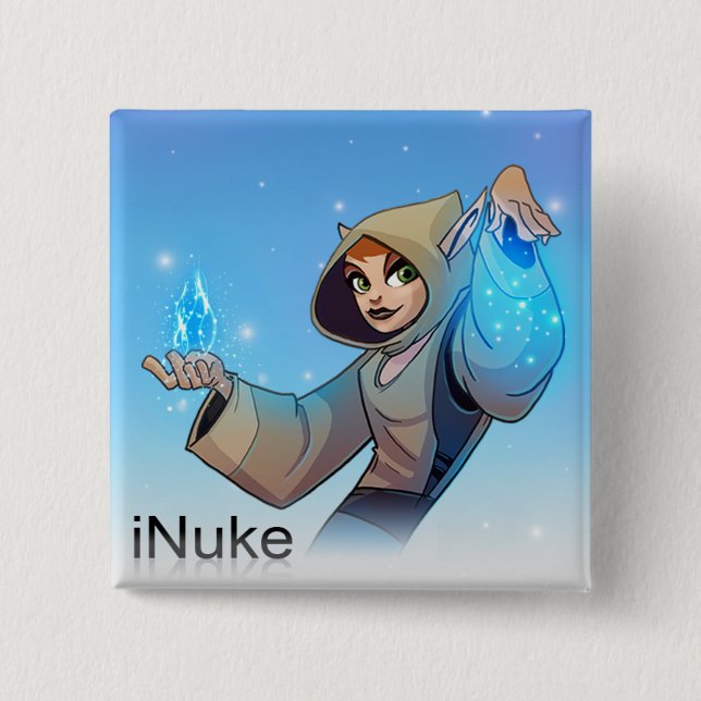 Badge Carré 5 Cm Pin d'iNuke de légendes de poche (Devant)