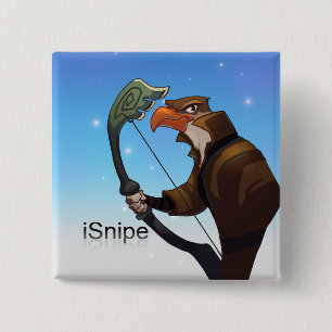 Badge Carré 5 Cm Pin d'iSnipe de légendes de poche