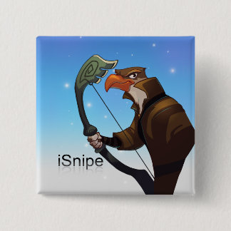Badge Carré 5 Cm Pin d'iSnipe de légendes de poche