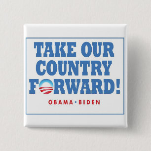 Badge Carré 5 Cm Pin d'Obama-Biden TOCF