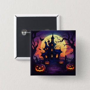 Badge Carré 5 Cm Pin Halloween