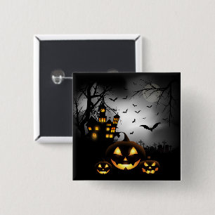 Badge Carré 5 Cm Pin Halloween