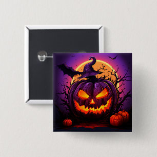 Badge Carré 5 Cm Pin Halloween