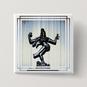 Badge Carré 5 Cm Pin indou de Shiva