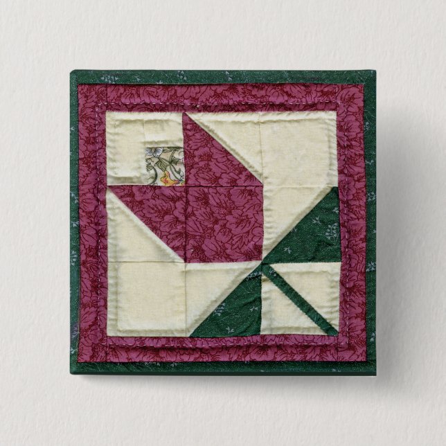 Badge Carré 5 Cm Pin piqué de tulipe de Potholder (Devant)