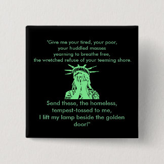 Badge Carré 5 Cm Pin pleurant de liberté