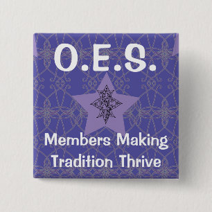 Badge Carré 5 Cm Pin pourpre d'étoile orientale