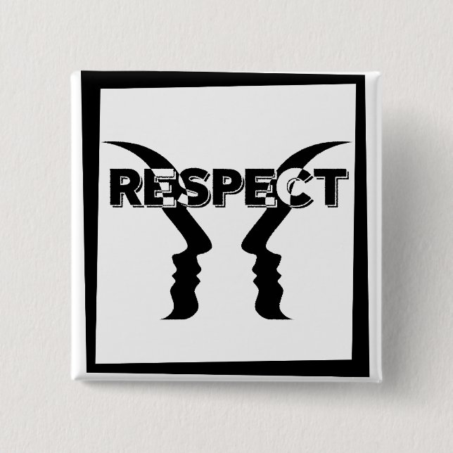 Badge Carré 5 Cm Pin reivindicativo de respeto entre personas. (Devant)