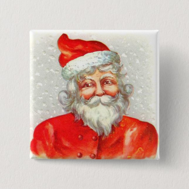 Badge Carré 5 Cm Pin victorien de bouton de Noël (Devant)