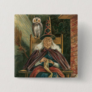 Badge Carré 5 Cm Pin vintage de Halloween