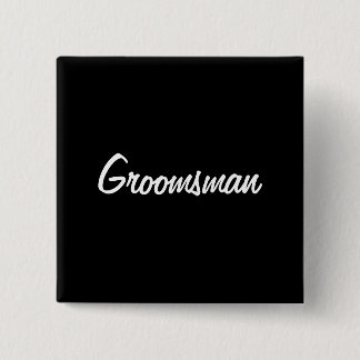 Badge Carré 5 Cm Pinceau Groomsman
