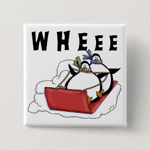 Badge Carré 5 Cm Pingouins T-shirts et cadeaux