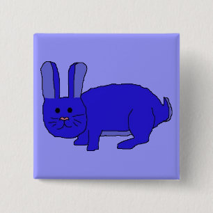 Badge Carré 5 Cm pin'Indigo Bunny