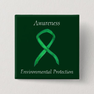 Badge Carré 5 Cm Pins à ruban pour la sensibilisation à la protecti