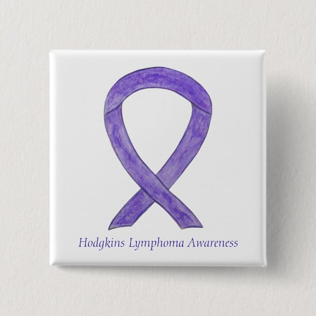 Badge Carré 5 Cm Pins personnalisées de Hodgkins Lymphoma Sensibili (Devant)