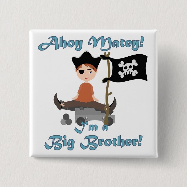 Badge Carré 5 Cm Pirate Big Brother (Devant)
