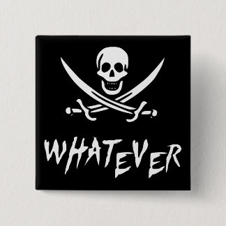 Badge Carré 5 Cm Pirate "de Roger apathique" {Whitebeard}