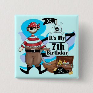 Badge Carré 5 Cm Piratez les 7èmes T-shirts et cadeaux