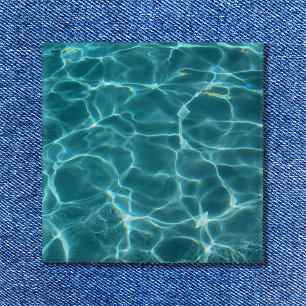 Badge Carré 5 Cm Piscine