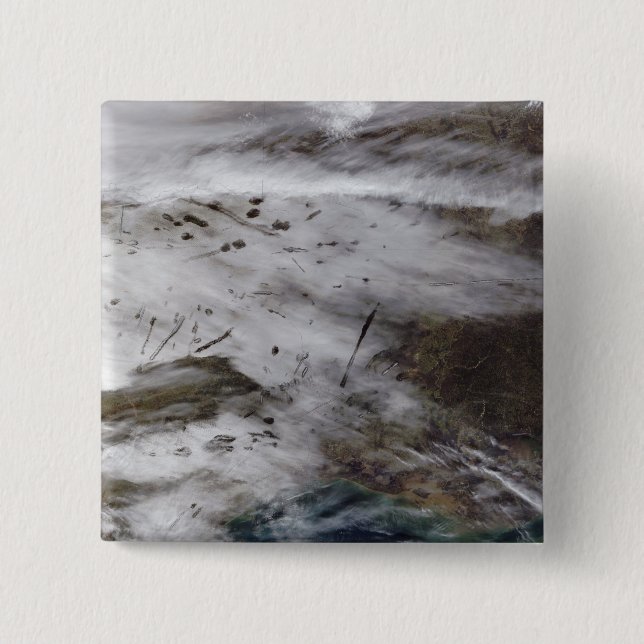 Badge Carré 5 Cm Pistes de dissipation de l'aéronef (Devant)